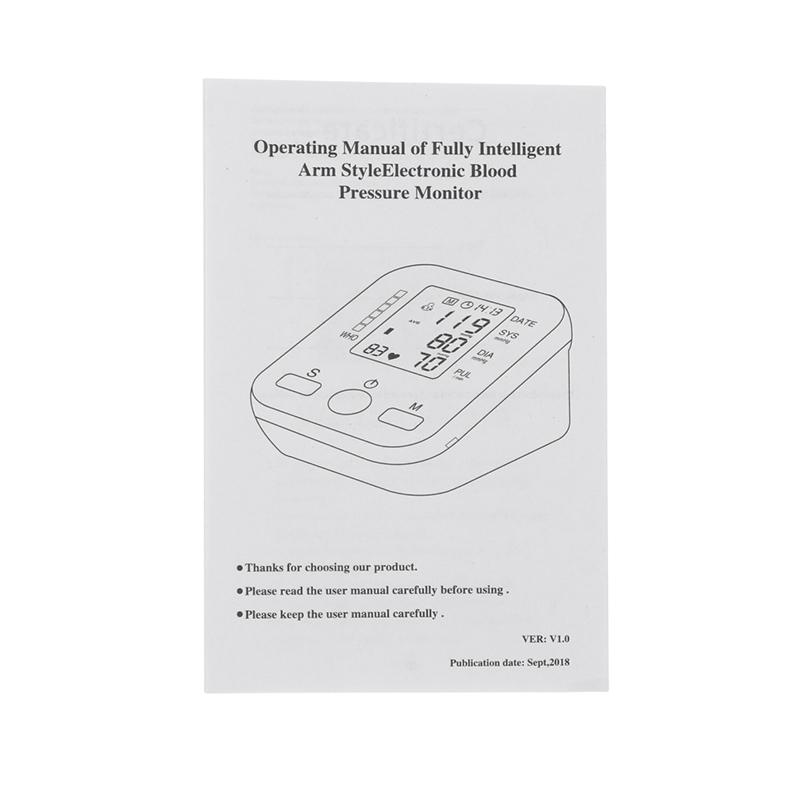 English Voice Digital Arm Blood Pressure Meter Cuff Medical Automatic Pressure Tonometer Tensiometer Baumanometer