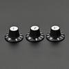3Pcs Guitar Knobs Amber Top Hat Knobs Guitar Speed Control Knobs Volume Tone Control Knobs Fits 6mm/0.24" Rotary Shaft