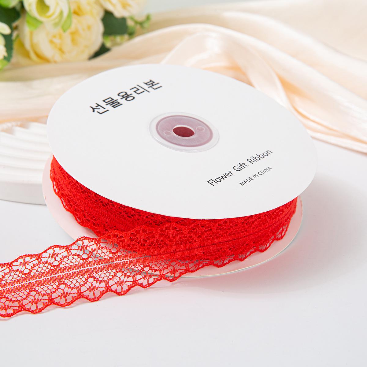 

3 см атласная лента с ажурным краем для цветочных букетов и бантов своими руками (50 ярдов)