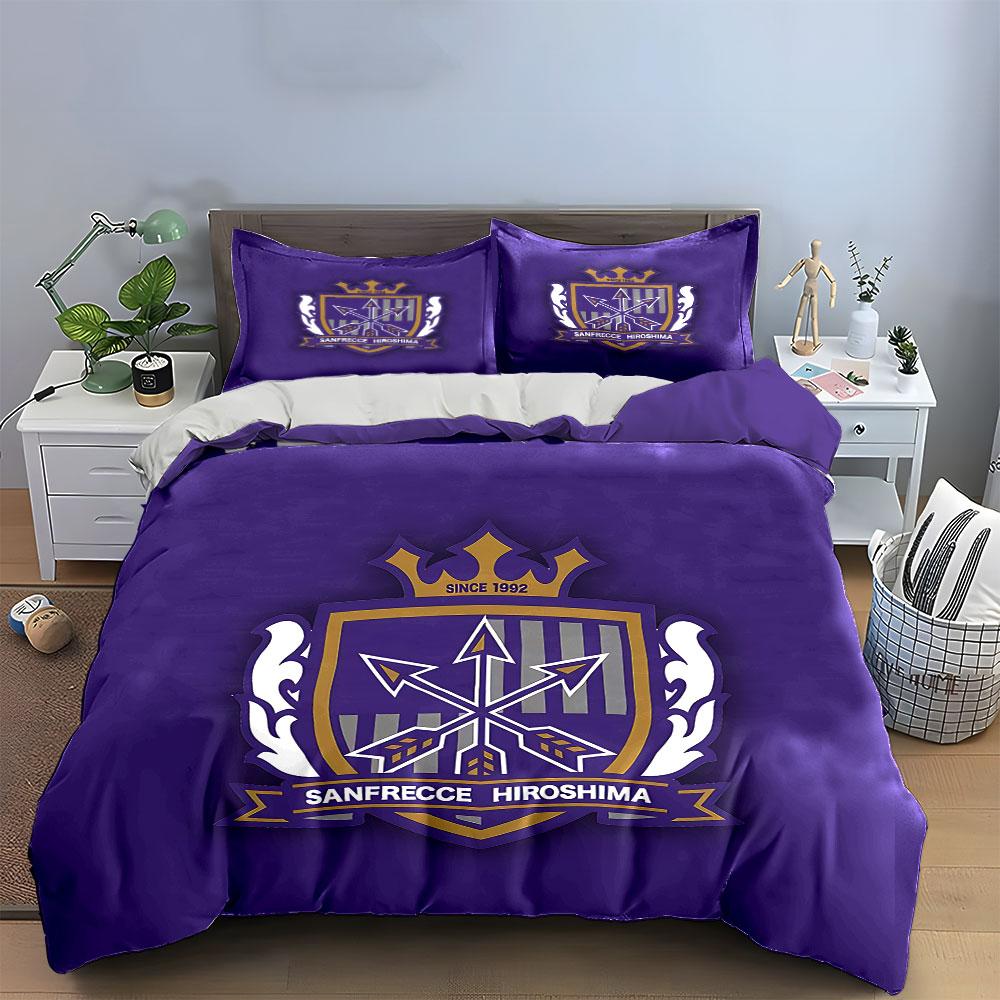 Crest Logo with Arrows Design Bedding Duvet Cover Set Duvet Cover Pillowcases (1*Duvet Cover 2*Pillowcases, without duvet insert)