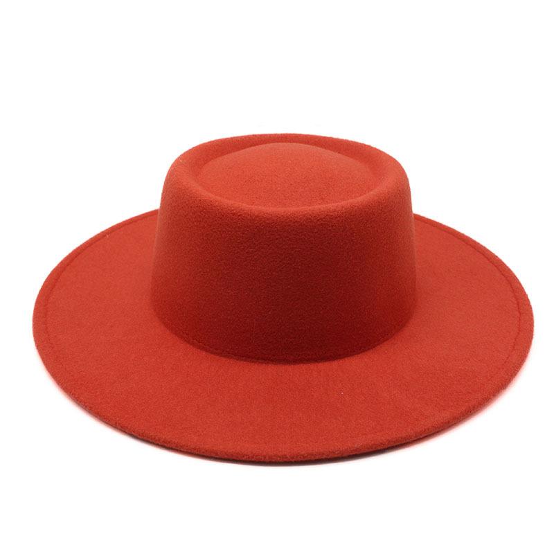 Ring Season Woolen Top Hat Women, Retro British Temperament, Big-Brimmed Jazz Hat Women'S Felt Hat