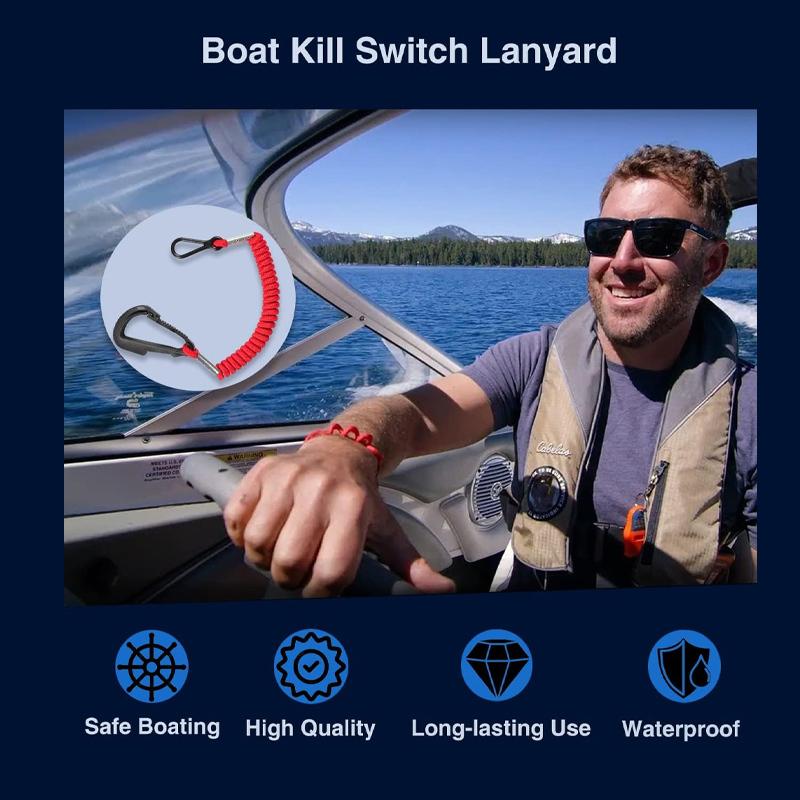 8M0092849 Boat Kill Switch Lanyard - [2 PCS]  Safety Lanyard Cord Tether for Mercury Mercruiser Outboard Motor