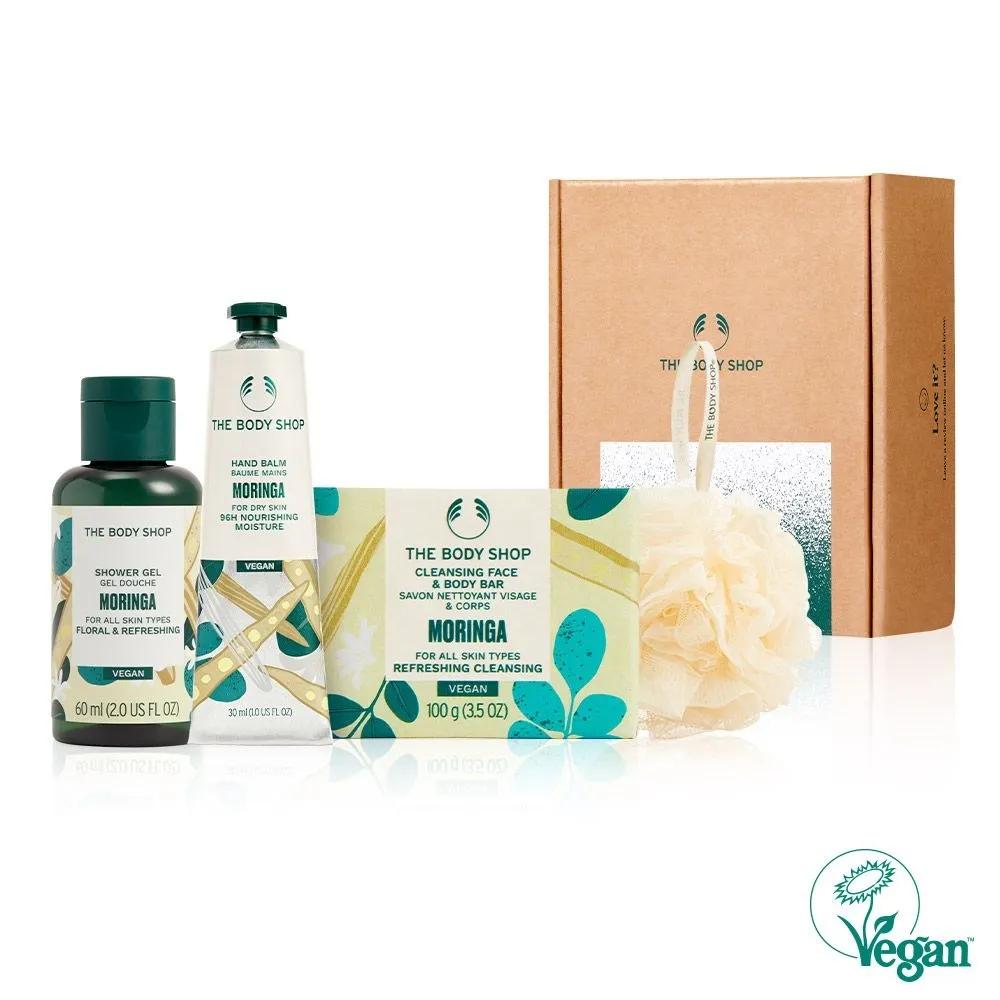 The Body Shop Moringa 3-Piece Gift Set (Shower Gel 60ml + Hand Balm 30ml + Soap 100g) (888175)