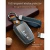 for Toyota Key Fob Cover Leather Car Key Case Keychain Fob Holder Compatible for Corolla Cross Crown Grand Highlander Prius Land Cruiser RAV4 Prime
