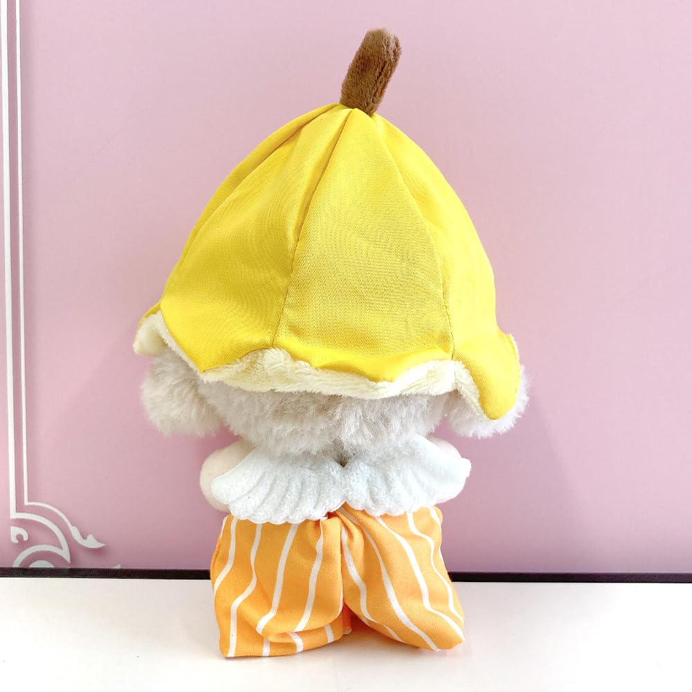 Banana-shaped hat and overalls set for 10cm plush toy, kigurumi accessories, otaku activities, doll mascot, kpopdoll costume [Used]