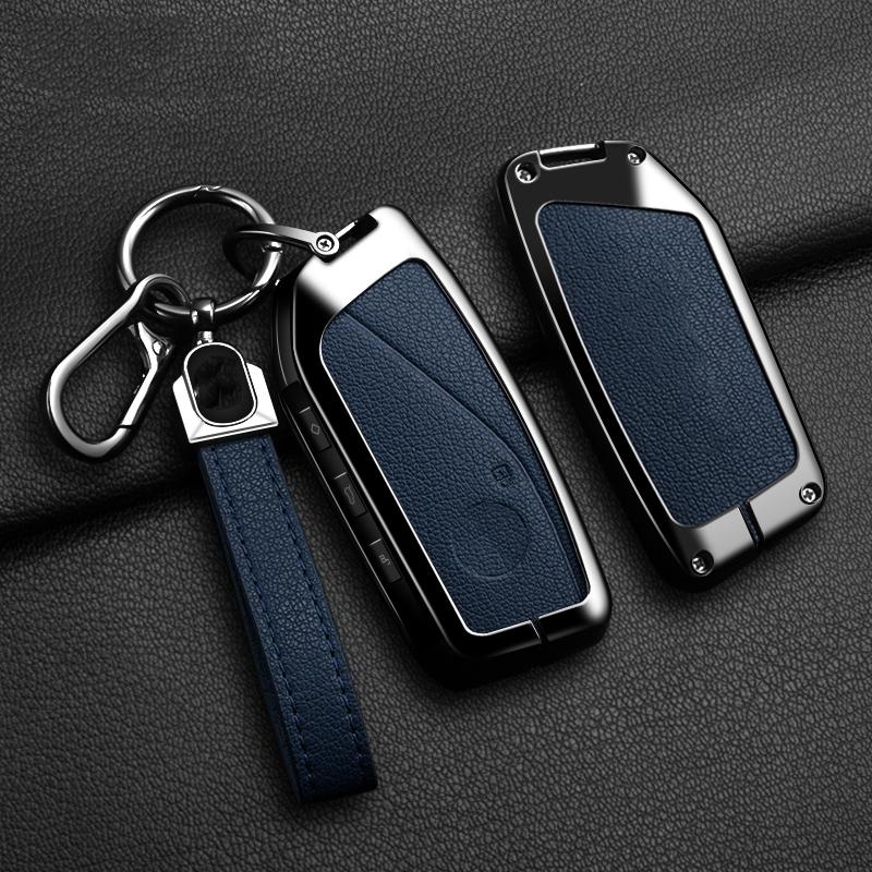 Goat Leather Zinc Alloy Car Key Case for BMW 740Li U06 G81 M3 X1 U11 X7 X5 G05 LCI G09 I7 G70 IX40 XM G60 Series Car Key Box