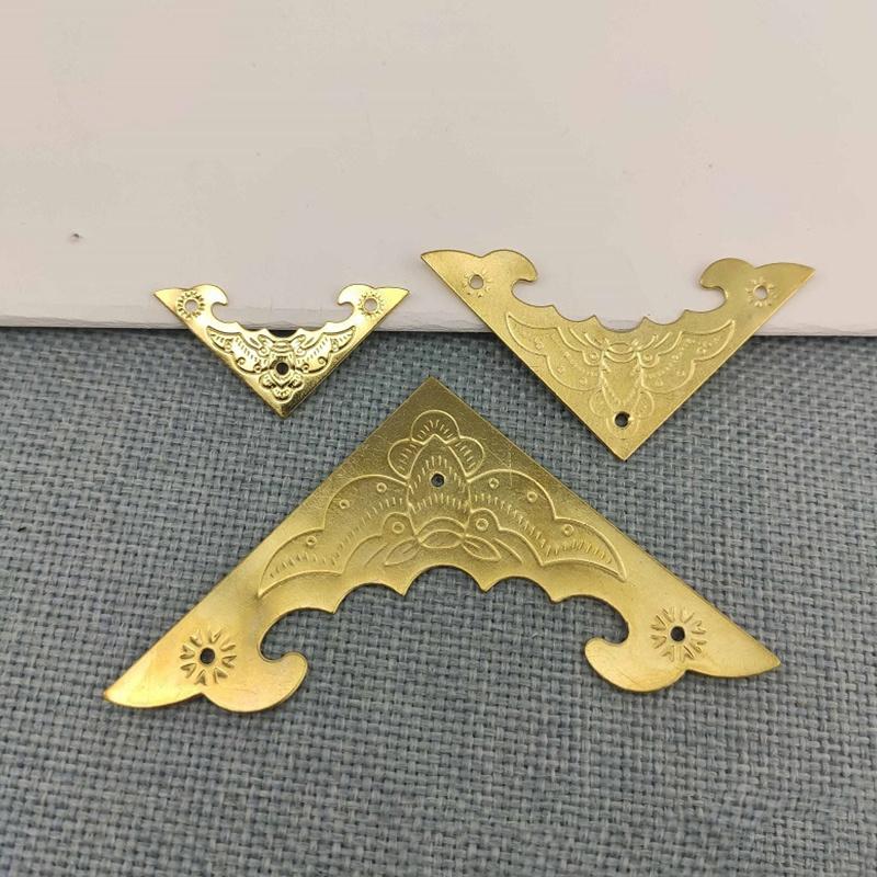 12Pcs Iron Decoration Corner Bracket Antique Jewelry Wooden Box Foot Leg Bat Corner Protector Crafts Furniture Fittings