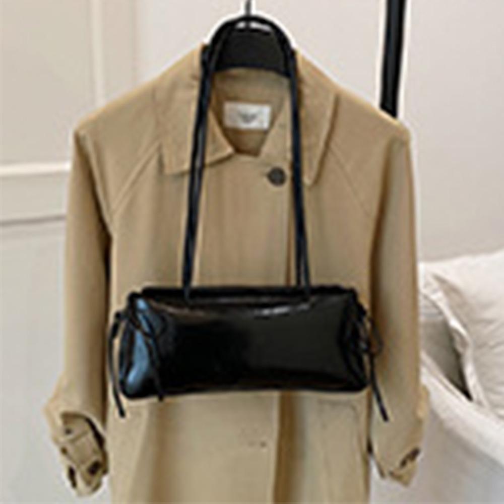 Y2K Trend PU Leather Work Shoulder Bag Large Capacity Simple Female Crossbody Bag Solid Color Commuting Bag Women Female