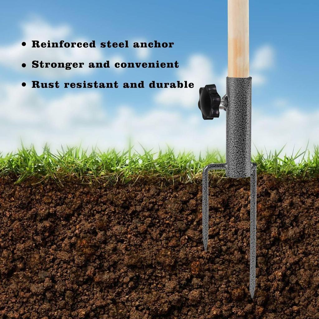 Outdoor beach fishing umbrella ground plug