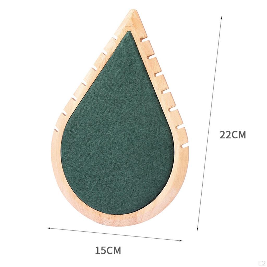 Drop Shaped Necklace Display Stand Wooden Organizer Jewelry Holder Hanger for Showroom Countertop