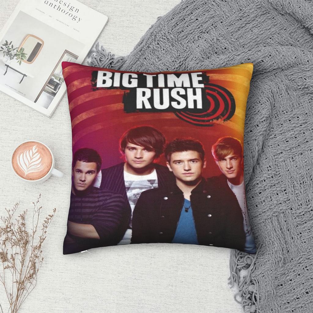 Big Time Rush rock Band Pillowcases Merch Printing Cushion Cover Throw Pillow Cover Bedroom Decor Square Multi Size