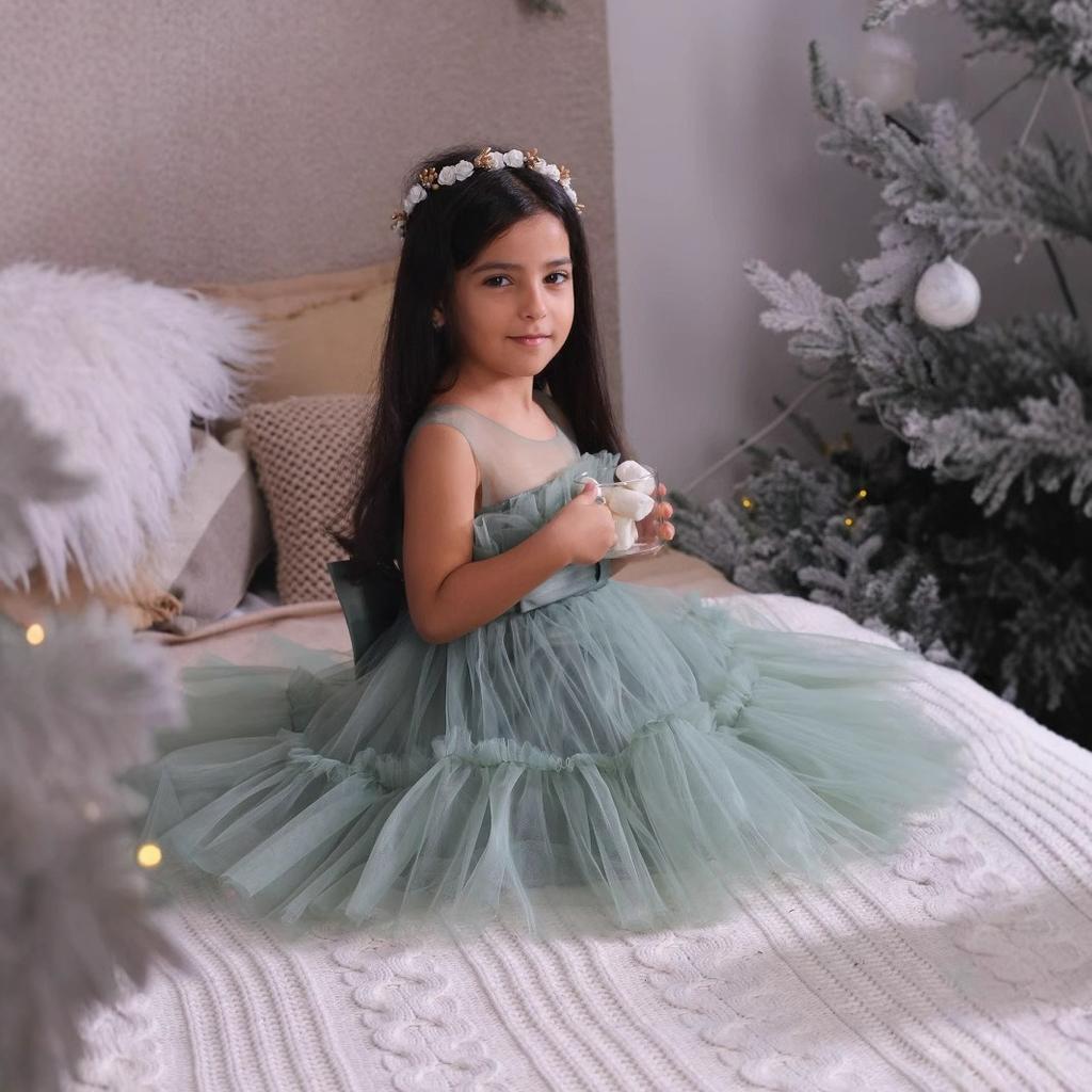 Girls' Color Matching Tutu Skirt Cake Skirt Children's Dress