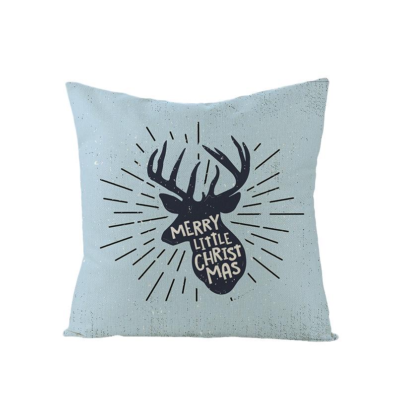 Cartoon Digital Printing Christmas Pillow Cover New Style Square Polyester Pillow Cover Cushion Cover
