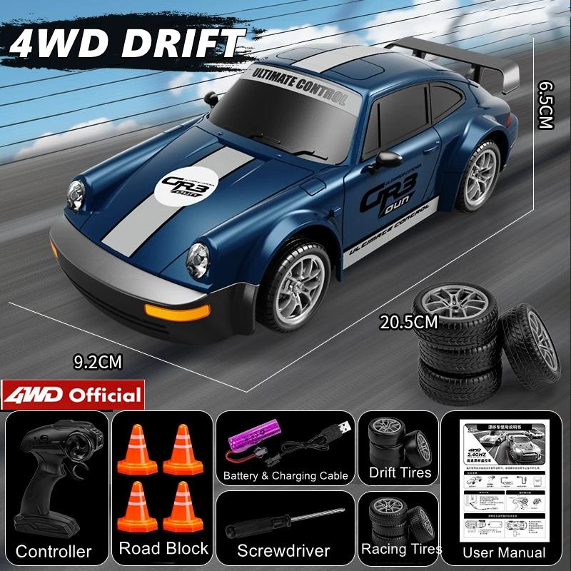 4Wd Rc Drift Car With Led Light 2.4G Radio 20Km/H High Speed Remote Control Racing Cars Vehicle Model Toy Gift For Boy Girl Kid