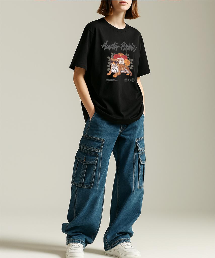 MONSTER REPUBLIC Leopard Garden Vivid T-Shirt Black_8148