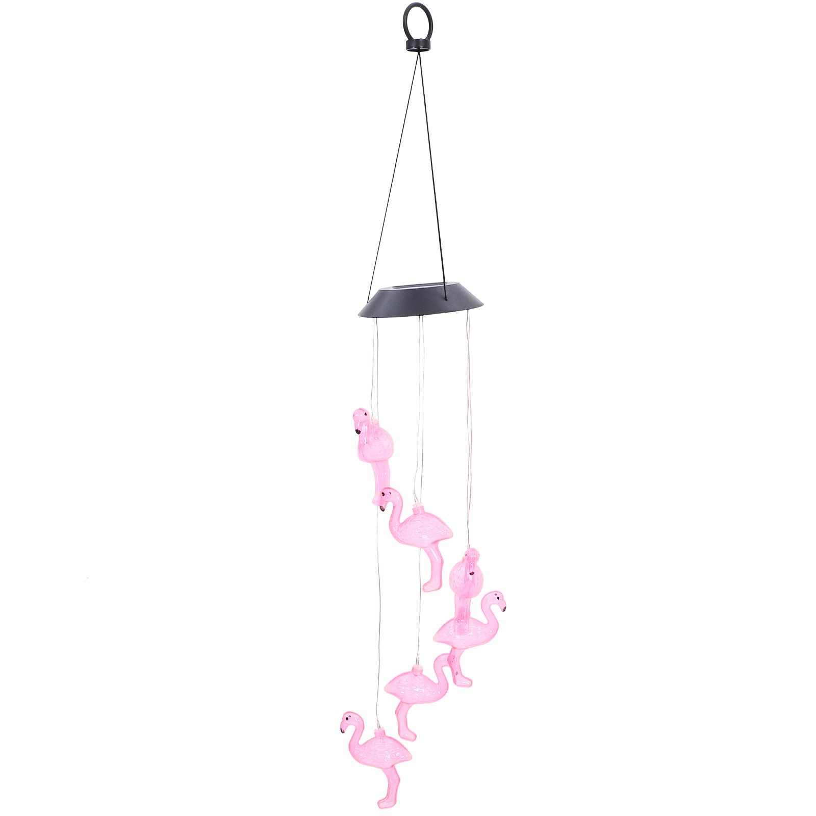 

Декоративные огни Фламинго Солнечный музыкальный колокольчик Лампа Подвесные фонари Уличный сад Забор Светящийся Ночь Мелодия Датчик Легкая установка