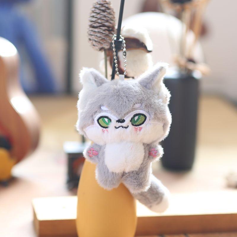 Adorable Cute Plush Fox Keychain Doll Soft Pp Cotton Bag Charm 11cm For Kids