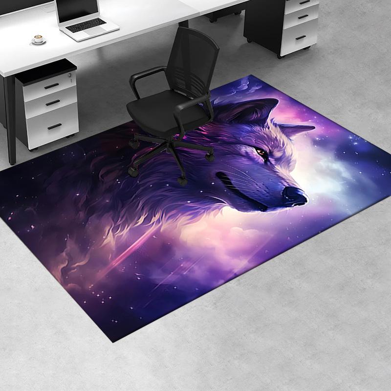 Wolf Chair Mat: Office Carpet, Oversized Rug for Home Decor, Sofa Mat, Desk Protector, Gift for Office and Living Room
