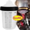 Quick Connect Fitting Spray Gun Reservoir Paint Cups with Spray Gun Cup Adapters Disposable No Rinse Jug with Graduated Cup Set