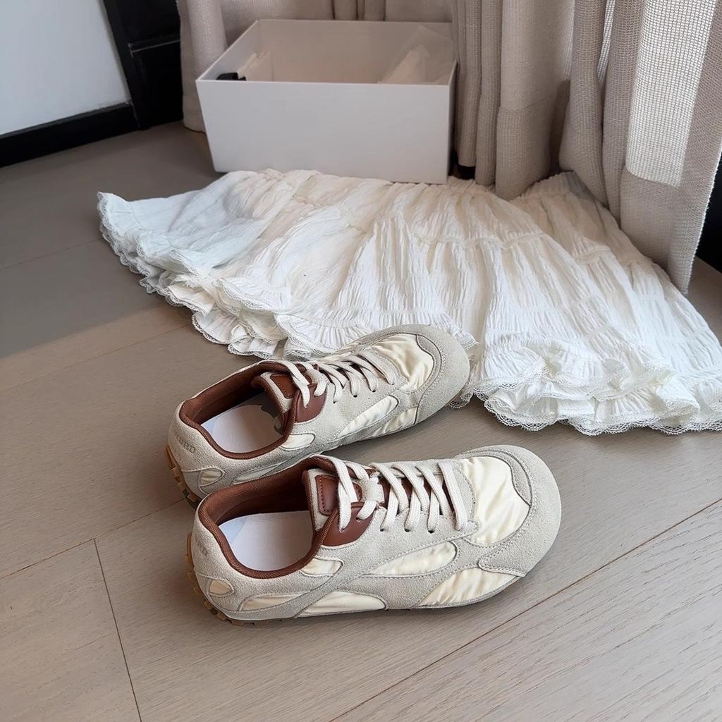 Liu Wen has the same BV Dexun Forrest Gump shoes for women's new versatile retro contrasting colors, ugly and cute big head breathable sports and