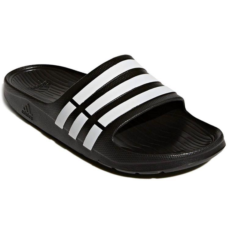 Adidas Duramo Slide Svart Unisex Sandaler Hvit G15890