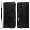 For Samsung Galaxy S25 FE Phone Case with Stand Cat Tree Pattern Leather Wallet Mobile Cover
