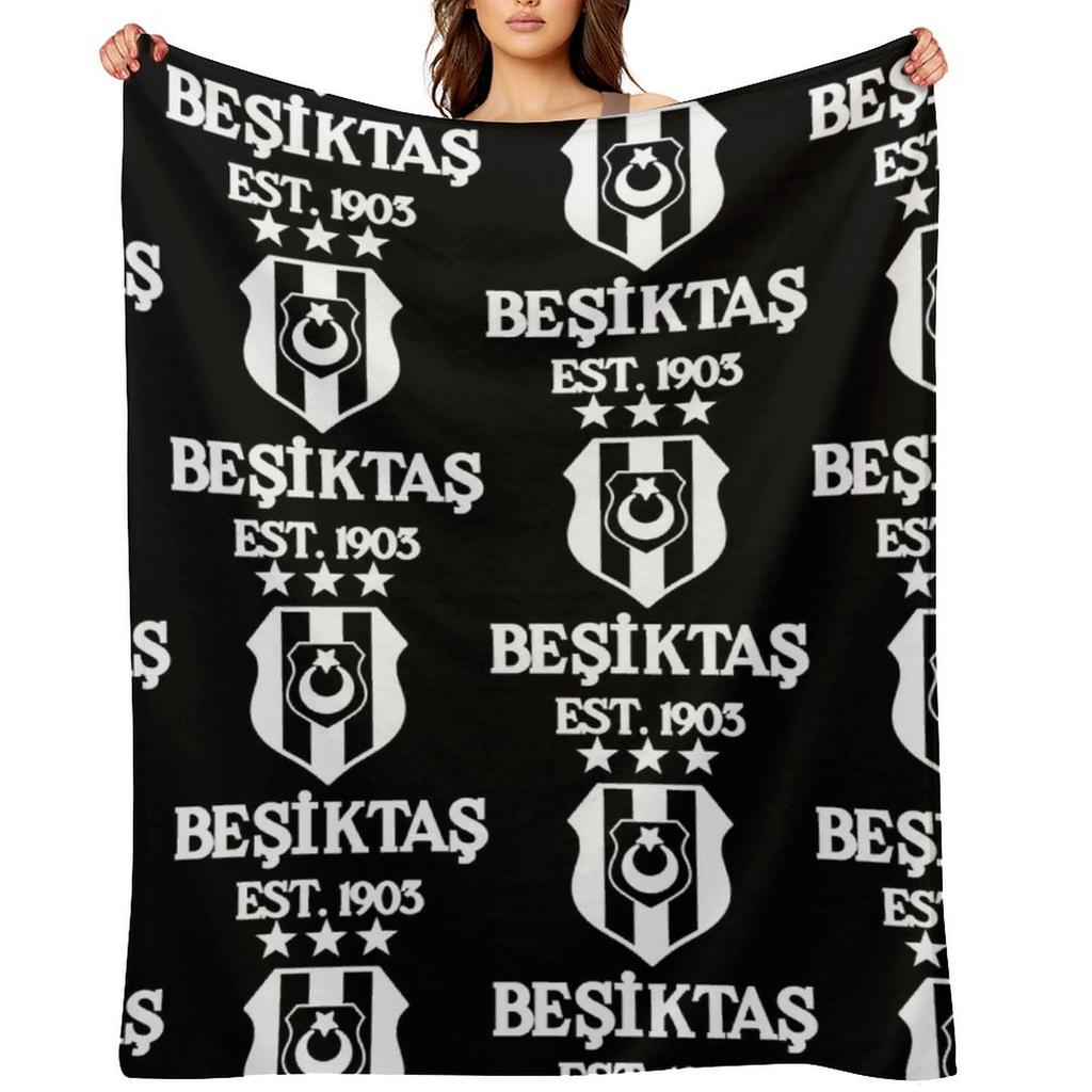Besiktas White Throw Blanket Summer Blankets For Baby wednesday Soft Plush Plaid Blankets
