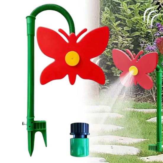 Aspersor de Jardín de Mariposas, Aspersor de Agua para Césped Giratorio de 360 Grados, Divertido Aspersor de Mariposa Danzante para Riego de Jardín en el Patio, Perros Niños Exterior