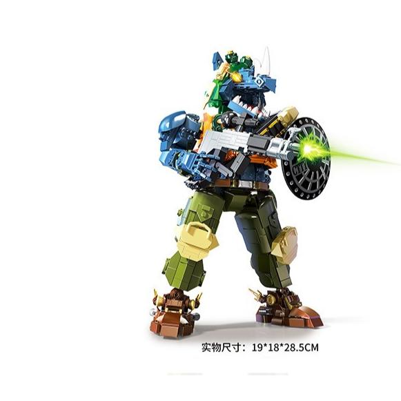 Premium Rhino Warrior Display Piece Exquisite Building Toy Collectible Model For Home Decor And Play