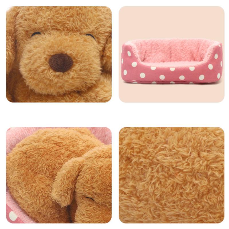 Skrivebordsdekorasjonsserie: Doggy and Kitty plysj, søte hundeplysj, ultramyke trøstende dukker, tøyfigurer Gavemyke leker til barn