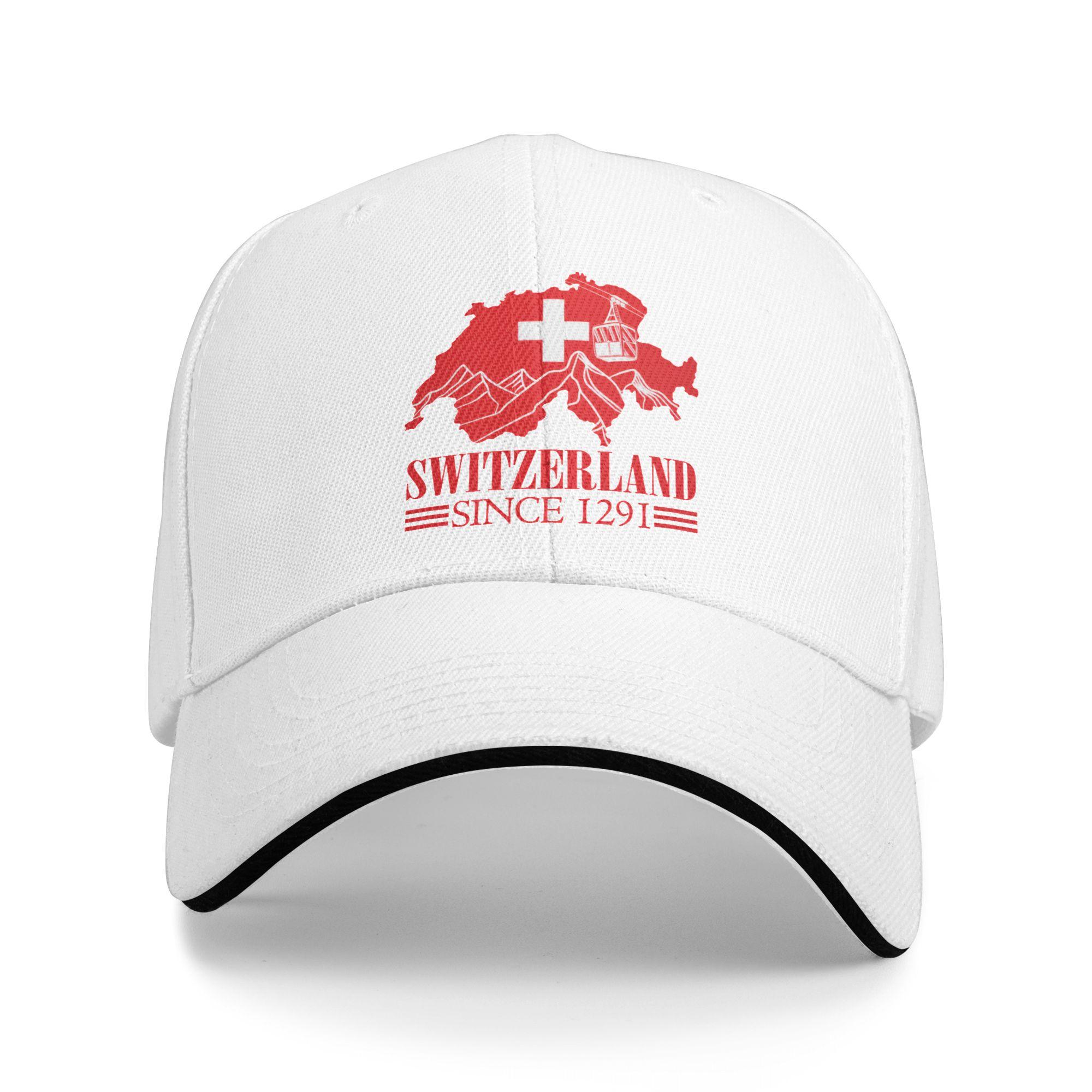 

Personalized Switzerland Map Mountains Alps Since 1291 Suisse Baseball Cap Unisex WoUnisex Breathable Dad Hat Outdoor Snapback Hats One Size