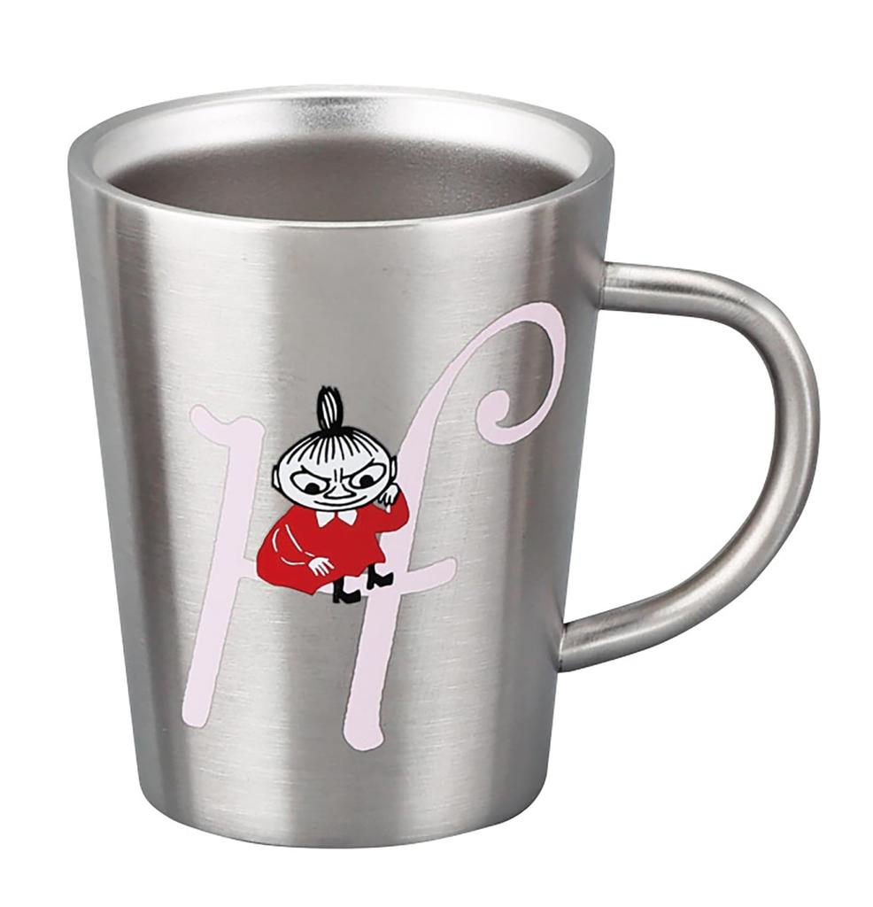 Moomin Stainless Steel Retains Diameter 9 X Initial Birthday Miscellaneous Made In Mug, Heat-resistant, Heat, Double-walled, 360ml, Approx. 11cm, "H",