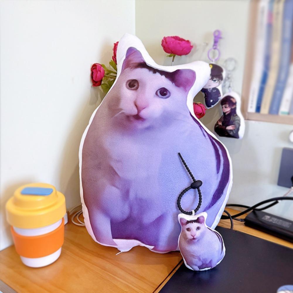 

Модный кулон Oiiai Cat, электрический брелок Huh Cat, милый вокальный брелок для рюкзака с мемом Cat, декор Style C-Keychain