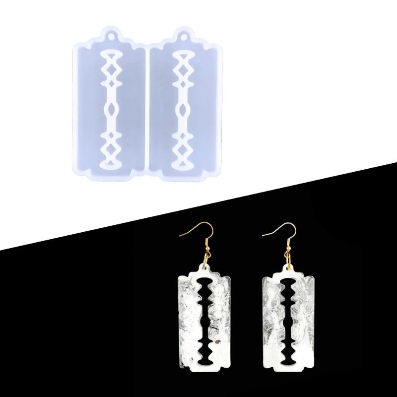 Diy Crystal Irregular Blade-shaped Mold Ear Pendant Drop Glue Mold Keychain Pendant Silicone Mold for Jewelry Making