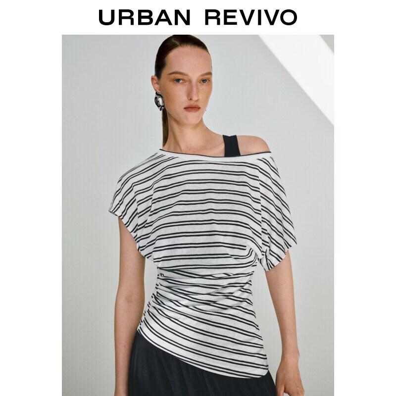 UR2026 Women s Striped Casual Dress XS