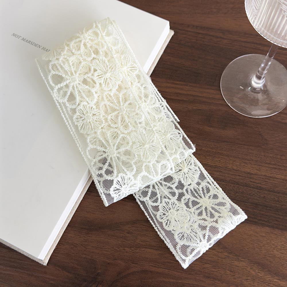 Elegant Lace Scarf Bow Necklace For Women Choker For Party Accessory Lady Wrist Hair Tie Snood Headband Lace Long Scarf Ribbon