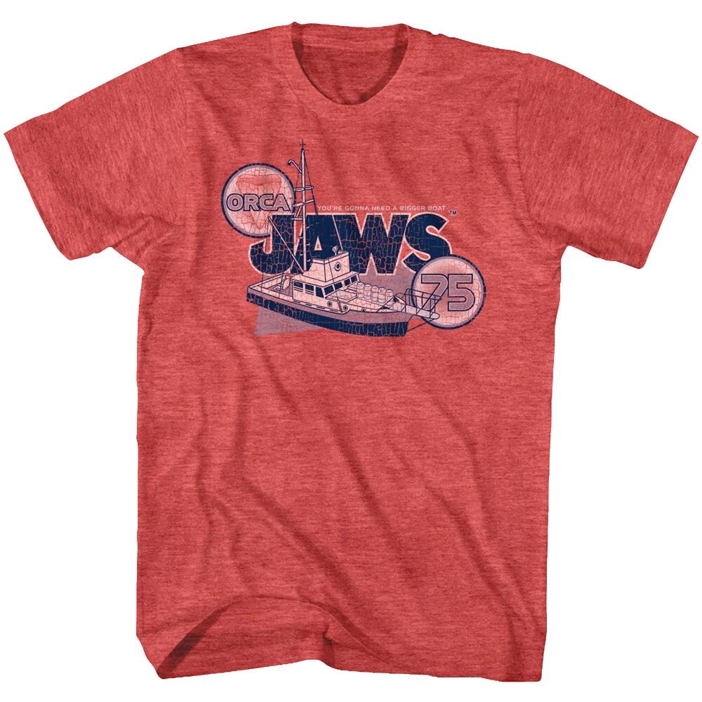 

Jaws Orca Boat 1975 Men s T Shirt Amity Island Shark Movie You re Gonna Need Big M