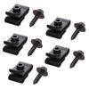 5/10Pcs Car U-Type Screw Base Fastener Clips, License Plate Screw Base Nut Mounting Clip Rivets for Engine Fenders Bumper