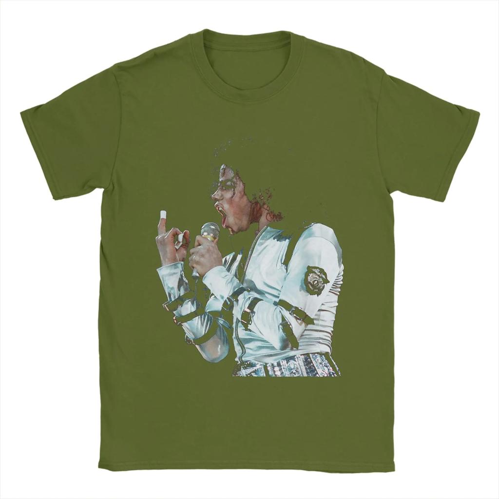 Streetwear T-Shirt Beach Michael Jackson Live Bad Tour Wembley 1988 T-Shirts 100 Cotton Tshirt for Man Y2K Short Sleeve Top Tees