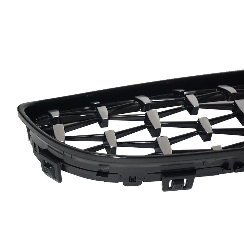 Diamond Meteor Racinggrill För BMW E90 E91 3-serie 2009-2012 Bilens Främre Stötfångare Huv Nyckelhålsgrill Blank Svart