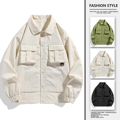 Abrigo nuevo de otoño para niños, ropa de trabajo americana, solapa suelta, moda casual, chaqueta deportiva