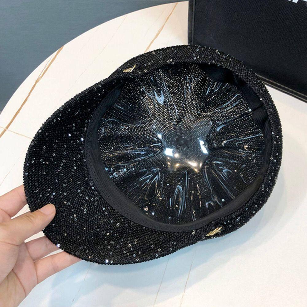Versatile Sun Protection Hollow Octagonal Hat Leather Buckle Classic Style Breathable Hat Woven Straw Peaked Cap Spring Summer