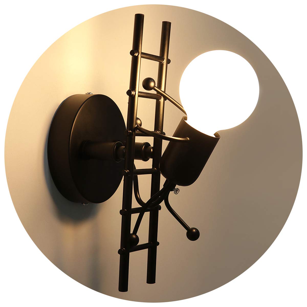 

KAWELL Wall Lighting Bracket Light, Cute Indirect Lighting Fixture, Wall-Mounted Sconce, Cartoon Doll Gift Wall Lamp, LED Wall Lamp with E26 Base