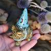 D5 Cute Frog Statues Garden Witch Hat Little Frog Statue Resin Figurine Outdoor Yard Art Sculpture Hand-Painted Bonsai Ornament