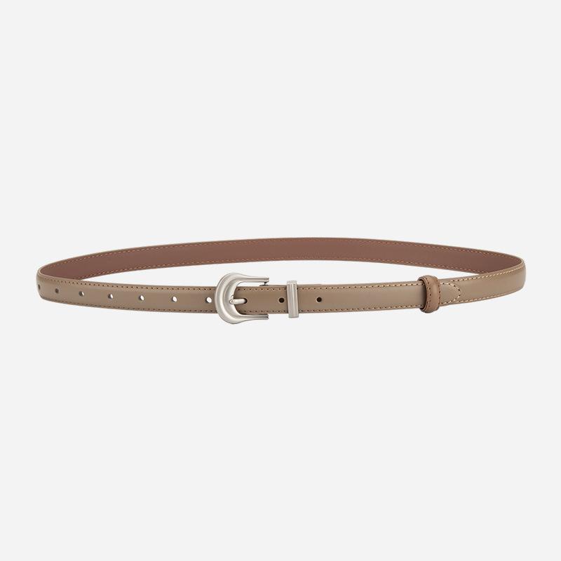 Belt Women'S Leather Belt Women'S Decorative Fine Belt Cowhide Summer Wind Jeans Belt
