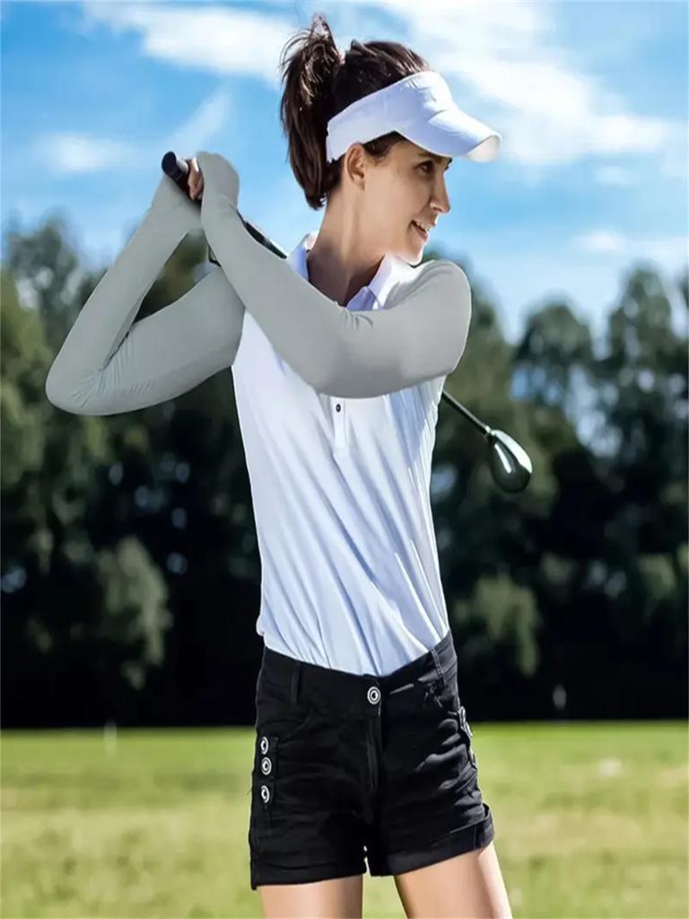 1Pc/4Pcs Cooling Shawl Sun Arm Sleeves Golf Shrug with Finger Hole for Women Men Outdoor Sports Gear, Lightweight & Breathable