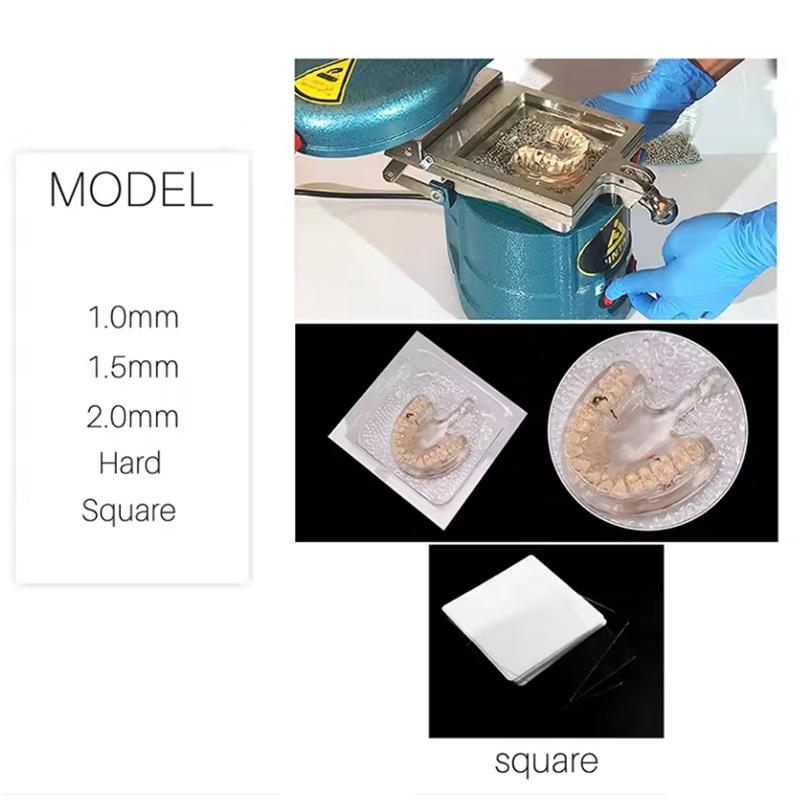 10/15/20 ks Materiál pro termoformování v zubní laboratoři Vakuové tvarování Tvrdé desky Dlahy Retainery Plátky 1,0/1,5/2,0 mm Zubní materiál
