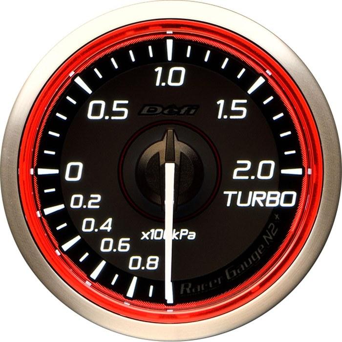 Defi Racer Gauge N2+ 52 Turbo 200K RE DF19102 Red 52mm