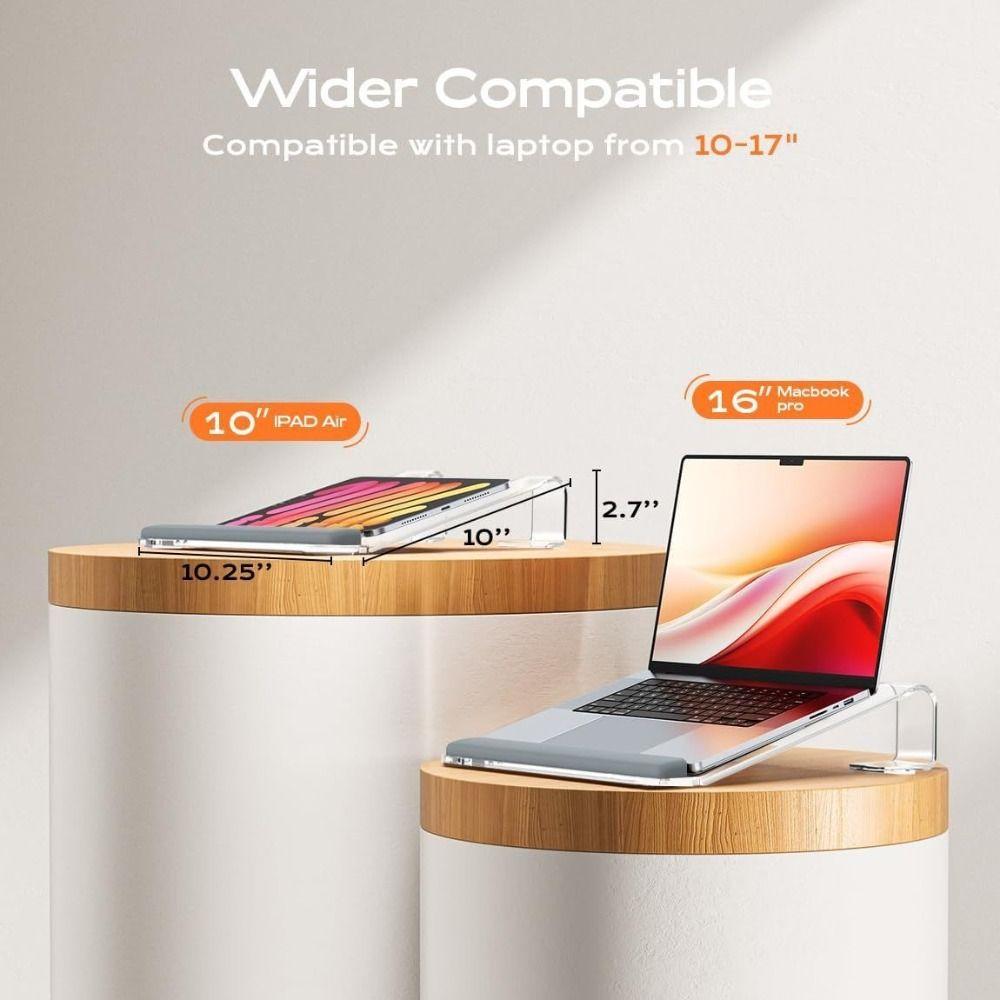 Transparent Laptop Riser with Wrist Support Laptop Cooling Stand Laptop Stand For Typing/Reading