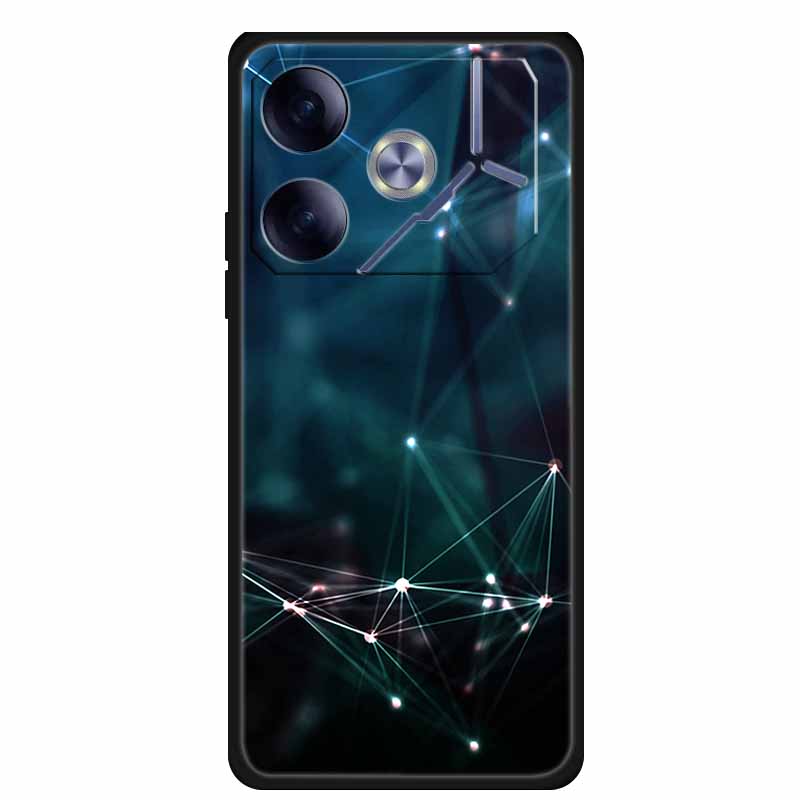 Phone Case For Tecno Pova 6 Back Cover Case Shockproof Black Silicone Soft Funda For Tecno Pova 6 Case Pova6 6.78" Capas Coque